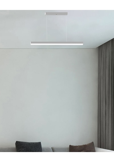 Magro 100cm Gri Kasa, Sarı Işık Modern Sarkıt Led Avize GRİ RENK
