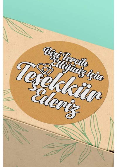 Teşekkür Ederiz Hardal Kargo Sticker 3x3cm St2158 Çok Renkli