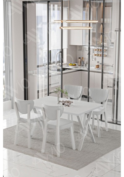 Avvio Parla Beyaz Elma Sandalye 80x120 Yemek Masası Mutfak Masası 4 Kişilik Masa Sandalye Takımı Beyaz Avvio Parla Beyaz Elma Sandalye 80x120 Yemek Masası Mutfak Masası 4 Kişilik Masa Sandalye Takımı Beyaz