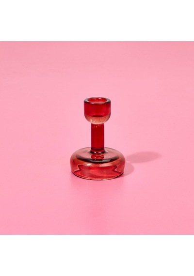 Kpmm Cam Şamdan - Asorti - 7x7x10 Cm Renkli