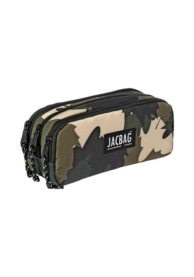 Jacbag Trıple Pouch-üç Bölmeli Kalem Kutusu Triple Pouch-haki Camoflora renkli