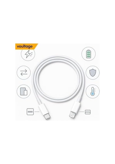 20w Type-c To Lightning Hızlı Şarj Ve Veri Kablosu - Beyaz 1 Metre - İphone 14, 13, 12, 11, İpad Uyumlu Esnek Ve Dayanıklı Şarj Kablosu
