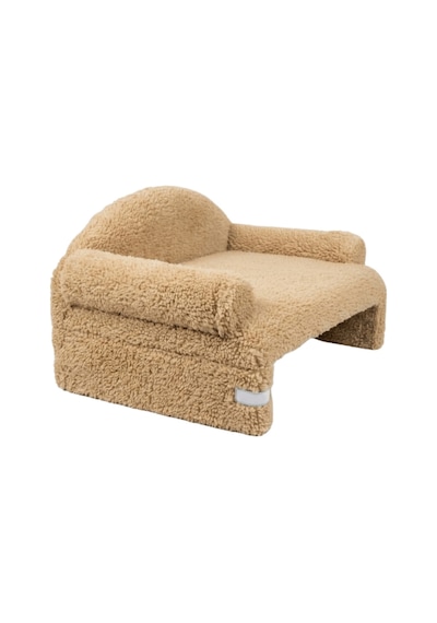 Reyo Pet Peluş Kedi Koltuğu Kedi Kanepesi Kedi Yatağı Evcil Hayvan Dinlenme Koltuğu Rahat Kedi Sofa Yatağı 45 x 33 x 25 CM Bej