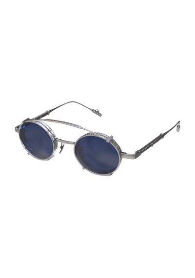 Philippe V X1.2 Gümüş Lacivert Titanyum Unisex Güneş Gözlüğü Gümüş