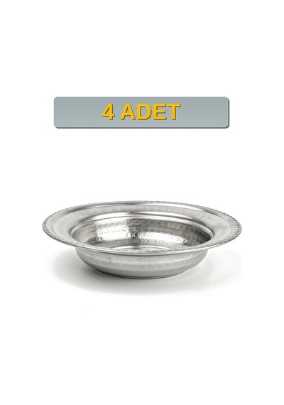 Binbir Trend 14 Cm Yanaklı Krom Çelik Çerez Ve Kahvaltılık Kasesi 160 Ml Meze, Bal-kaymak Kasesi -kase1410 4 Adet