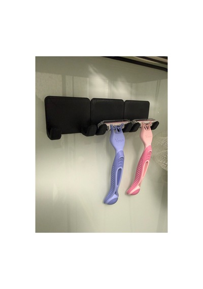Tıraş Bıçağı Düzenleyici Yapışkanlı Banyo Jilet Organizeri 2 Adet Mavi