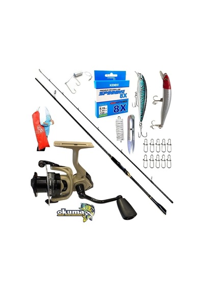 Okuma Outrax 4000 274cm 8-42gr Zen Pro Rapala Maket Balık Spin Olta Takımı Seti