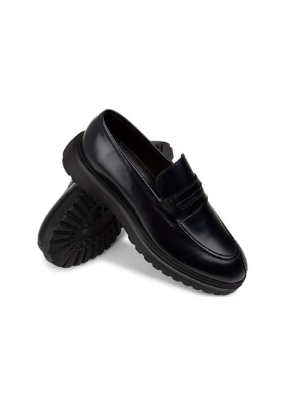 Deery Hakiki Deri Lacivert Loafer Erkek Ayakkabı - 01878mlcve01 Lacivert