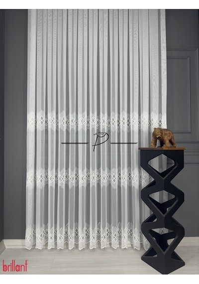 Tül Perde Brillant Marka 3 Hiza İşleme Ankola Desen Çok Renkli Tül Perde Brillant Marka 3 Hiza İşleme Ankola Desen Çok Renkli