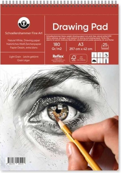 Heavy Weight Drawing Pad Eskiz Çizim Defteri 180 Gr. A3 20 Yaprak