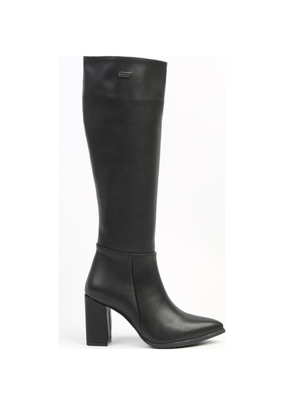 Pierre Cardin Pc-52427-3076 Siyah Cilt - Kadın Topuklu Çizme 001