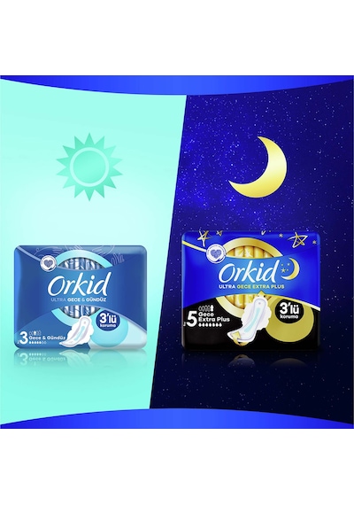 Orkid Ultra Gece Hijyenik Ped Gece 18'li
