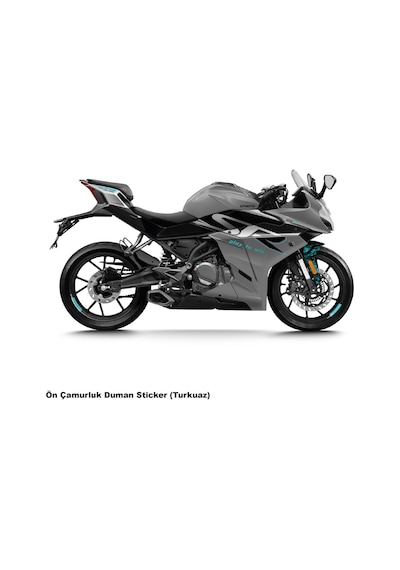 Cfmoto 250sr Ön Çamurluk Turkuaz Duman Parçalı Kaplama Stıcker Et