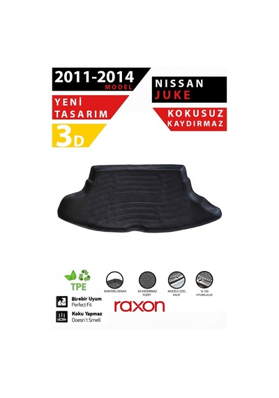 Nissan Juke 2011 2014 Bagaj Havuzu 3d Özel Kalıp Su Geçirmez Kaymaz