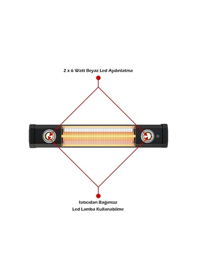 Mirkraft Vega 2500 W Sarkıt Tipi Karbon Infrared Isıtıcı