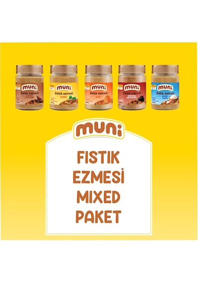 Muni Fıstık Ezmesi Mixed Paket 5 x 300 G