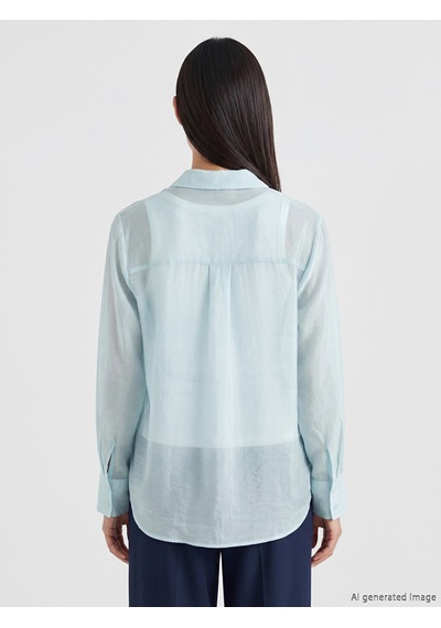 Lcwaıkıkı Classic Yeşil Oversize Kadın Gömlek