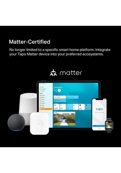 Tapo P410m Akıllı Dış Mekan Wi-fi Priz, Matter Sertifikalı, Ip54 Su Sıçramasına Dayanıklı, V-0 Alev Geciktiric Diğer