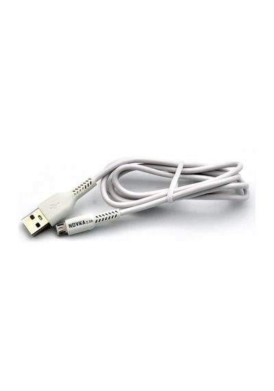 Novka NVK03 Micro/USB 2.2 A 1 M Şarj Ve Data Kablosu Beyaz