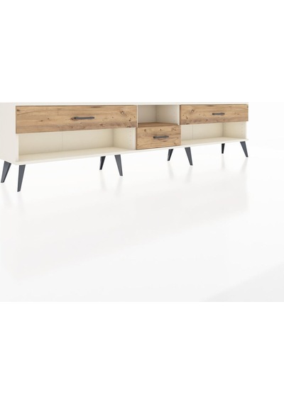 Arges Tv Ünitesi Tek Raflı 3 Çekmeceli 220x30x51 Aytaşı-çam Atlas Çam/atlas Çam - Aytası Arges Tv Ünitesi Tek Raflı 3 Çekmeceli 220x30x51 Aytaşı-çam Atlas Çam/atlas Çam - Aytası