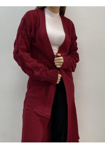 Onno Style Woman Damluzun Triko Hırka Bordo