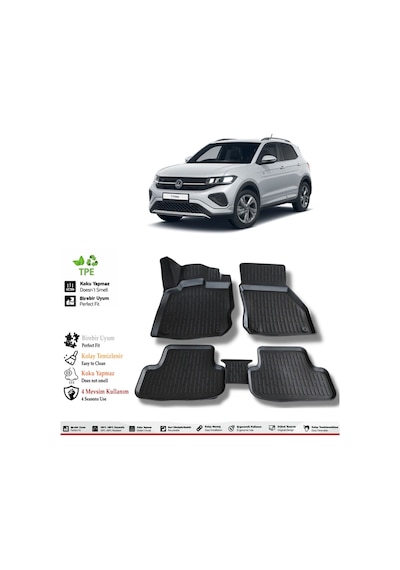 Volkswagen T-cross 2025 Model 4d Havuzlu Paspas Volkswagen T-cross 2025 Model 4d Havuzlu Paspas