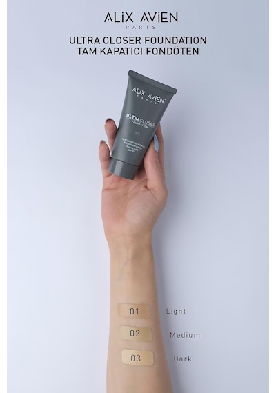 Ultra Kapatıcı Nemlendirici Spf35 Faktör Ve E & C Vitaminli Fondöten - Ultracloser Foundation 02 Çok Renkli