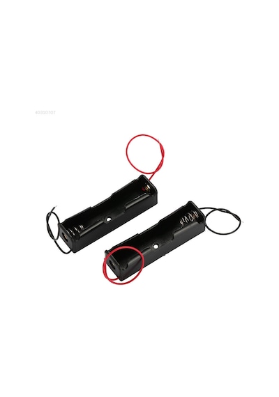 Tekli 1 li 18650 Pil Yuvası Kablolu Tutucu 3.7V Pil Şarj Kutusu