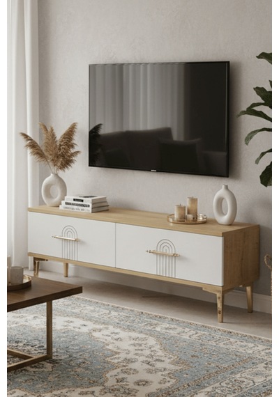 Tsa1215db - İdatv120 Tv Stand, Tv Sehpası Safirmeşe - Beyaz 120cm