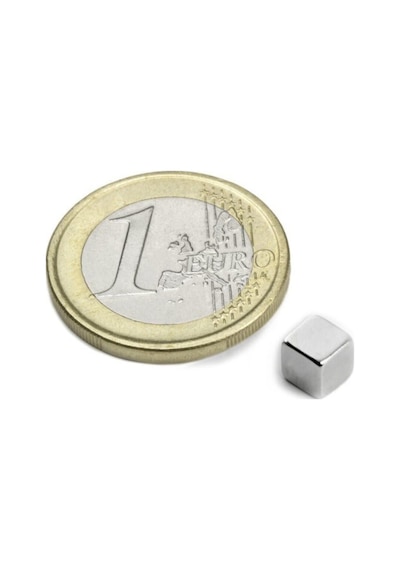 50 Adet - Küp Neodyum Mıknatıs, 5x5x5 Mm, Güçlü Magnet, N35 Kalite