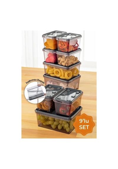 Cvs Home DN0128 Saklama Kabı 9'lu Gri
