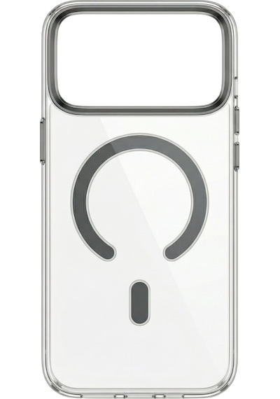 Fulltech Pc3 Apple Uyumlu iPhone 17 Pro Max Magsafe Karbon Tasarım Kılıf - Şeffaf Titanium Gray
