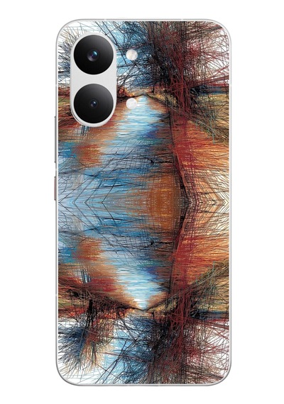 Poco X8 Pro Max Uyumlu Karışık Çizgiler Baskılı Silikon Kılıf Renkli