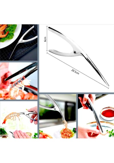 Omeniv Sushi Karides Soyucu Ayıklama Maşası Barbekü Mangal Maşa