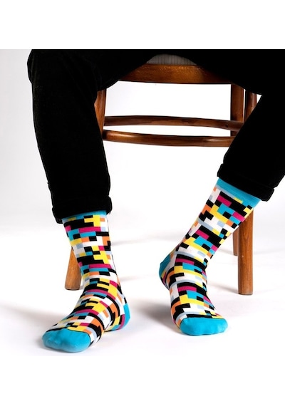 Ozzy Socks Blok Desenli Çorap Çok Renkli