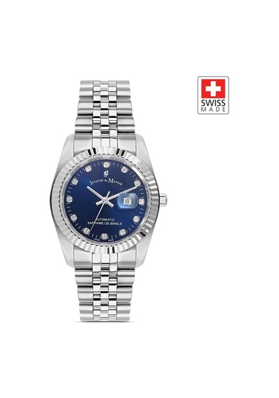 Inspıratıon Jwl04113 Sellita Sw100, 25 Jewels Otomatik Mekanizmalı, Swiss Made Kadın Kol Saati Metalik Gri