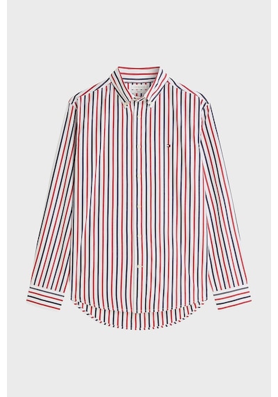 Tommy Hilfiger Çizgili Pamuklu Regular Fit Uzun Kollu Gömlek Erkek Gömlek Mw0mw43315 0ev Beyaz-kırmızı-lacivert Tommy Hilfiger Çizgili Pamuklu Regular Fit Uzun Kollu Gömlek Erkek Gömlek Mw0mw43315 0ev Beyaz-kırmızı-lacivert