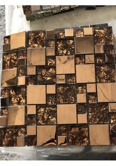 Mk04 Granitto Bronz Bakır Cam Mozaik