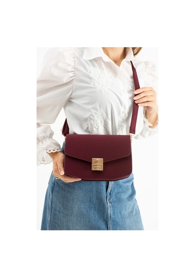 Dora Model Süet Bordo Kadın El Ve Omuz Çantası Bordo