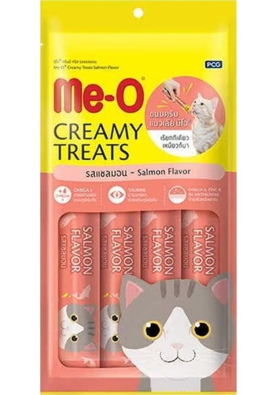 Me-O Creamy Somon Balıklı Yetişkin Kedi Ödülü 4 x 15 G