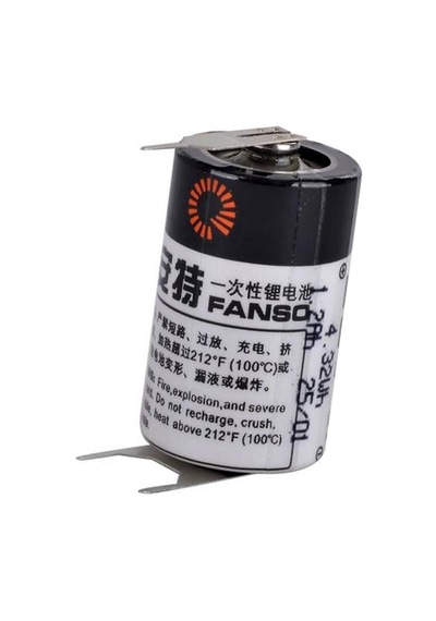 Fanso Er14250h 3.6v 1/2 Aa Size Lithium Pil Li-socl2 3 Pın Evimdeyokyok
