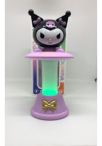 Kuromi Karekterli Rgb Işıklı & Şarjlı Yaylı Masa Lambası Renkli