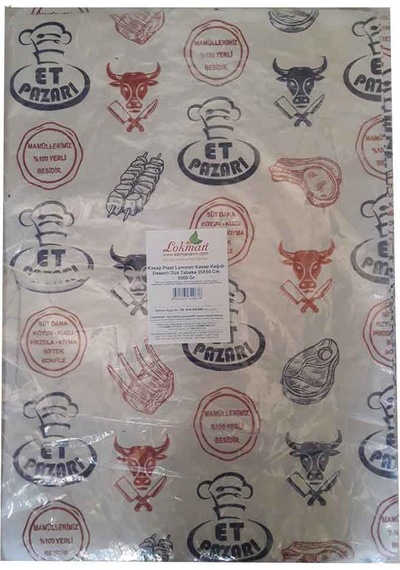 LokmanAVM Kasap Plast Lamineli Kasap Kağıdı Desenli Düz Tabaka 35