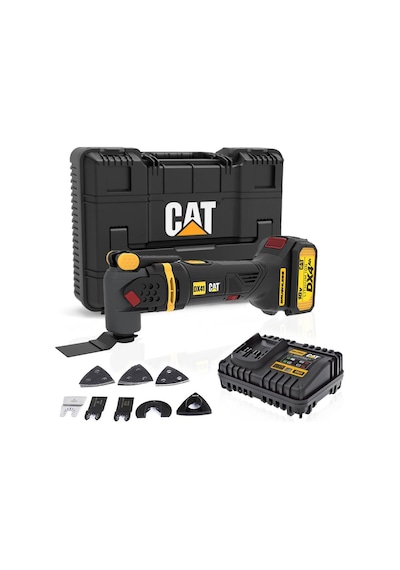 Cat Dx41 18volt/4.0ah Li-ion Tek Akülü Kömürsüz Profesyonel Çok Amaçlı Devir Ayarlı Raspalama+14 Adet Aksesuar