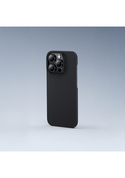Apple Uyumlu iPhone 16 Pro Kılıf Benks M-safe Metal Kamera Çerçeveli Magnetik Armorair 600d Kevlar Fiber Siyah Siyah