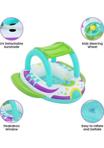 Bestway 1.07m X 1.12m Space Splash Bebek Teknesi Çok Renkli