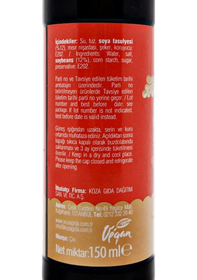 Glutensiz Soya Sosu Chefline Asia 150 ML