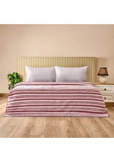 Soft Roselle Çift Kişilik Battaniye - Pembe - 180x220 Cm Çok Renkli