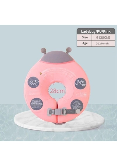 Mambobaby Boyun Destekli Yüzme Simidi - Pembe Uğur Böceği