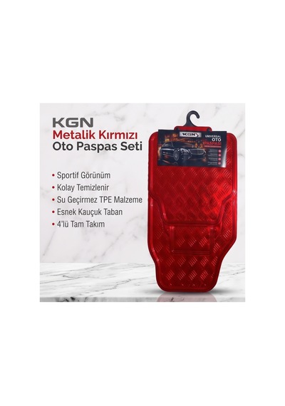 Alüminyum Metal Paspas Kırmızı 4 Ayrı Renk